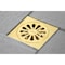 Kingston Brass BSF4161BB Watercourse Sunburst 4" Square Grid Shower Drain, Brass BSF4161BB - alternate 2